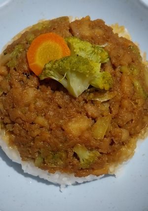 Foto resep 102 ☆ NASI TIM IKAN DORI BROKOLI MPASI ☆