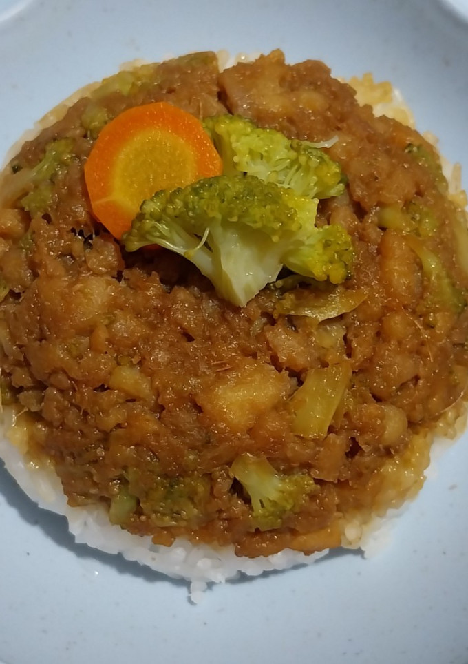 Foto resep 102 ☆ NASI TIM IKAN DORI BROKOLI MPASI ☆