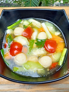 Foto resep Sop oyong bakso ikan