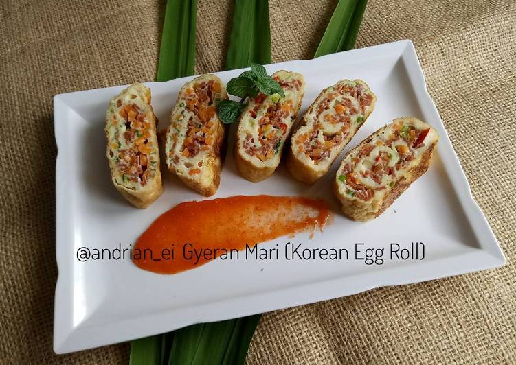 Resep Gyeran Mari (Korean Egg Roll) yang Enak Banget