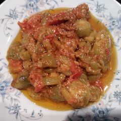 A picture of Turai ki Sabzi (Ridged gourd).