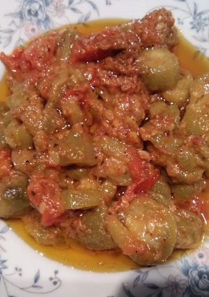 A picture of Turai ki Sabzi (Ridged gourd).