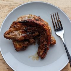 A picture of Air fryer hoisin 5 spice belly pork slice.