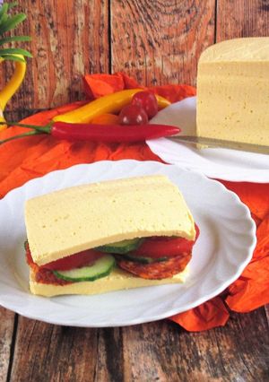 Paleo "cheddar sajt" szendvics recept fotója