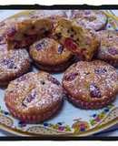 Yogurt Muffins with Cherries and Chocolate