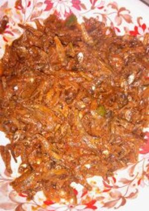 A picture of Wet fried Omena.