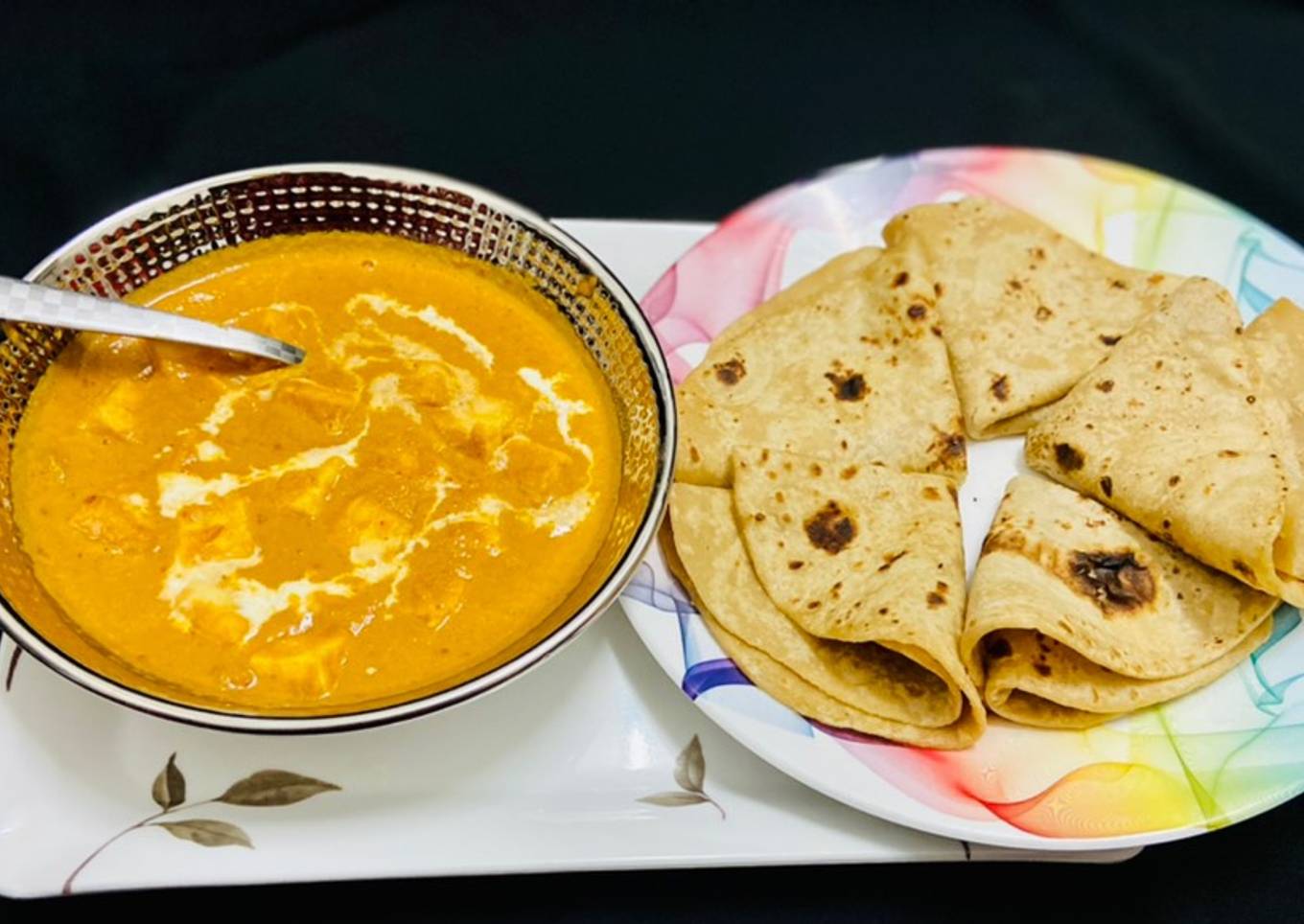 Recipe of Homemade Chappathi/ paneer butter masala / Healthy breakfast
for kids