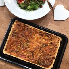 Ham, Leek and Cheese Quiche A picture of Ham, Leek and Cheese Quiche.