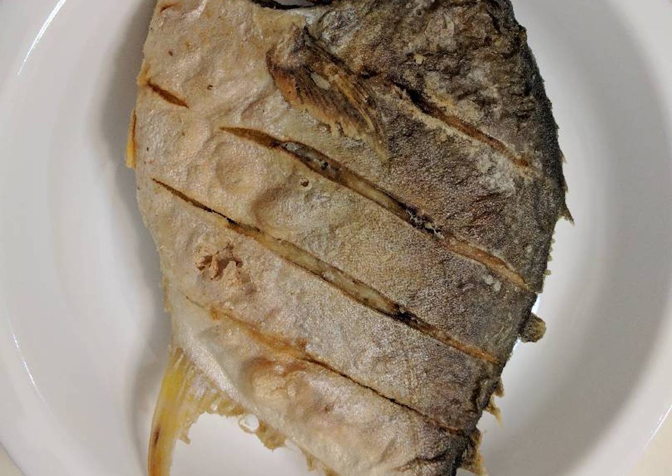 Pan fried golden pompano
