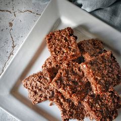 A picture of Baked Chocolate Orange Granola & Oat Bars.