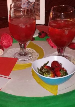 A picture of Strawberry Amla Mocktail.