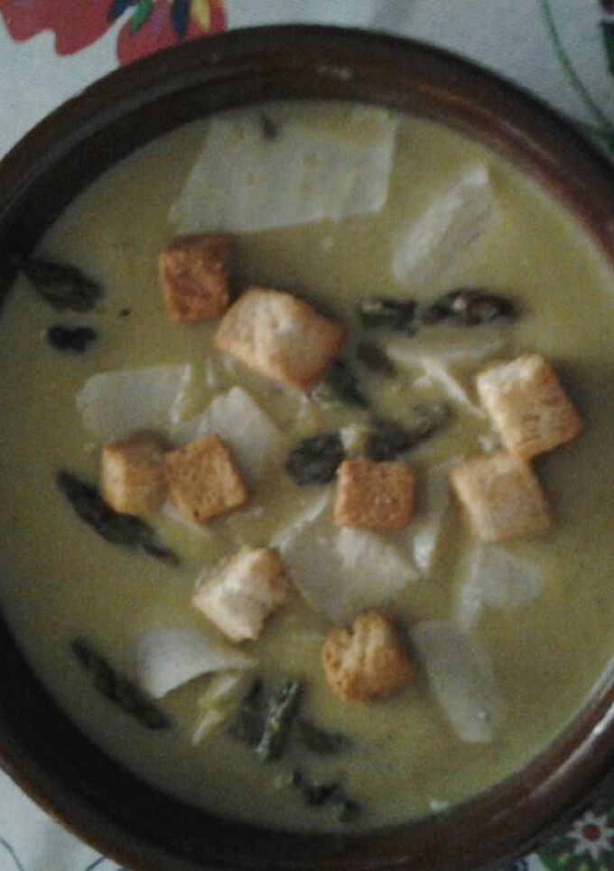 Una foto de Crema de espárragos
