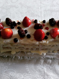 Foto principal de Pastel de galletas con chocolate blanco