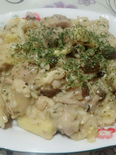 義大利雞肉野蕈燉飯 的食譜成品照片