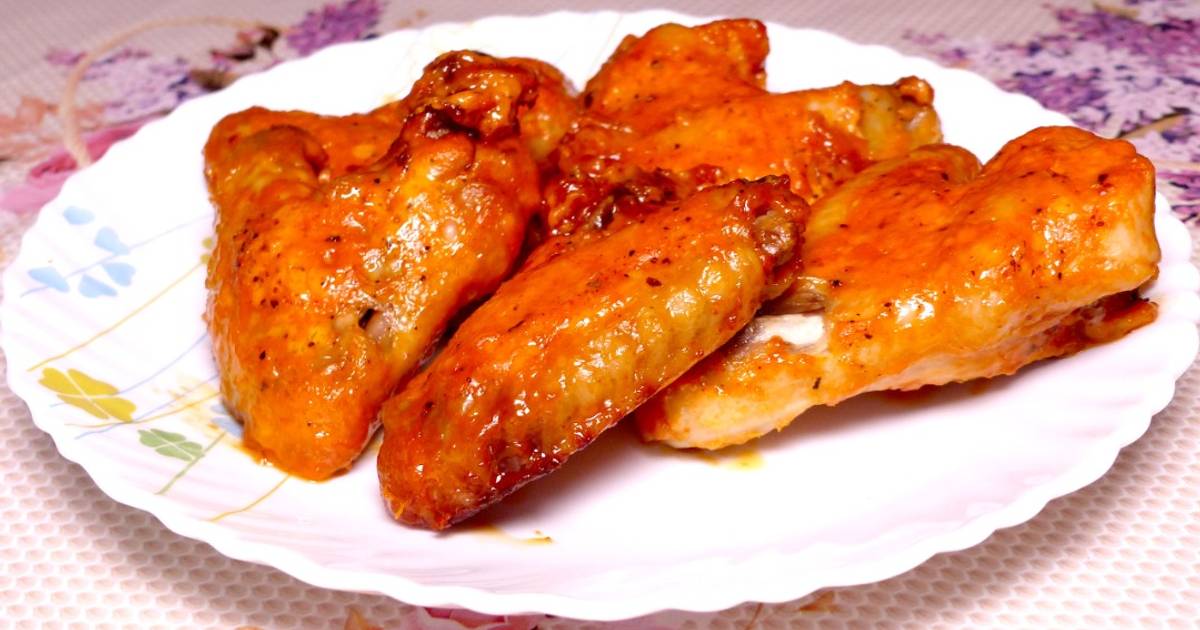 Запеченные куриные крылья в майонезно-горчичном соусе – пошаговый рецепт приготовления с фото