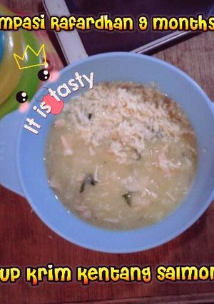 Foto resep Sup krim kentang salmon (mpasi 9 bulan)