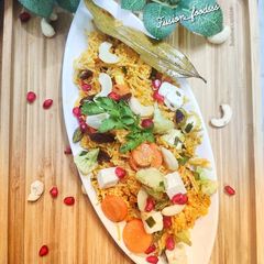 Vegetable paneer pulao A picture of Vegetable paneer pulao.