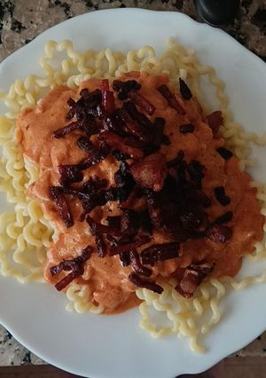 Una foto de Pasta al vodka, algo nuevo, fácil y rico
