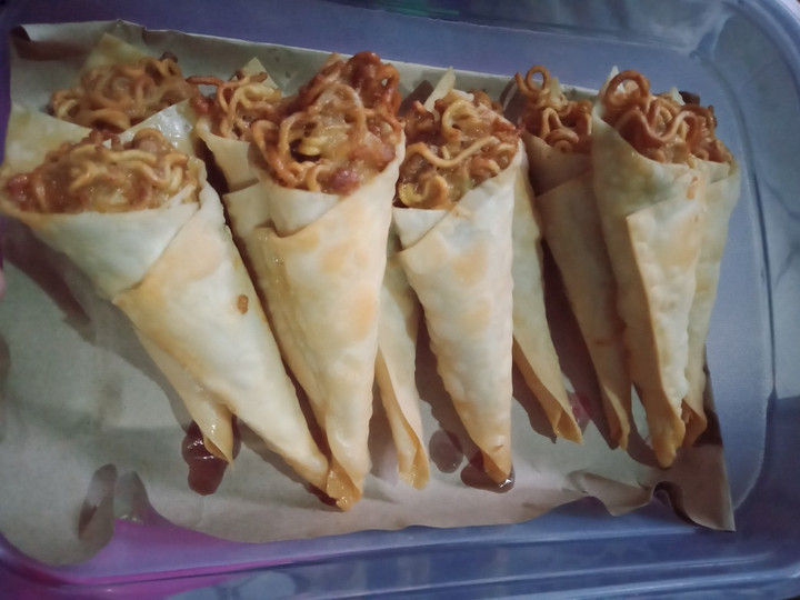 Cara Gampang Membuat Mie goreng cone sederhana yang Enak