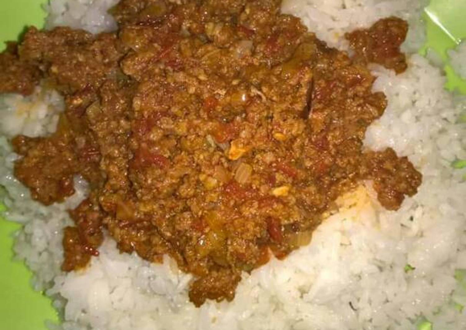 Minced meat and rice Recipe by James Jacob - Cookpad