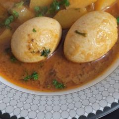 A picture of Anday alu recipe.