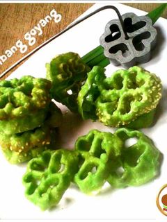 Foto resep Kembang goyang pandan