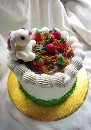 Una foto de Pastel de zanahoria 🎂🐰🥕🥕