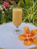 Smoothie melón-durazno-manzana