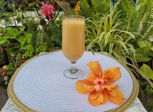 Una foto de Smoothie melón-durazno-manzana