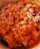 Vegan sausage jambalaya