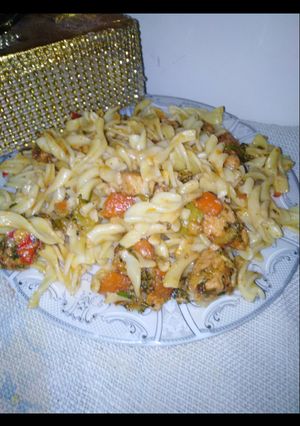 صورة لوصفة باستا ايطالي بالصوص الوردي 🍝
