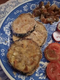 Una foto de Milanesas de berenjenas al horno
