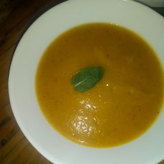 A picture of Butternut squash soup recipe.