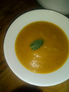 A picture of Butternut squash soup recipe.