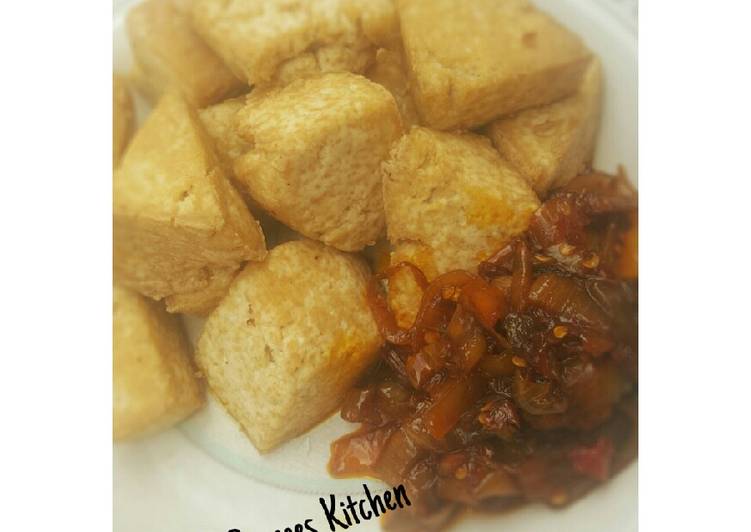 Recipe of Super Quick Homemade Tofu with Palm oil Sauce