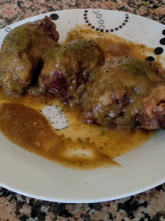 Una foto de Las Carrilleras de cerdo ibérico chinatas de la abuela salsa