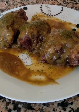 Una foto de Las Carrilleras de cerdo ibérico chinatas de la abuela salsa