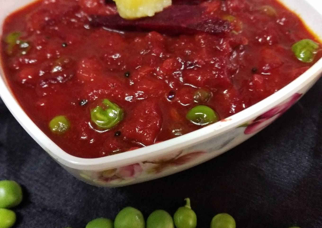 Potato beetroot bhaji