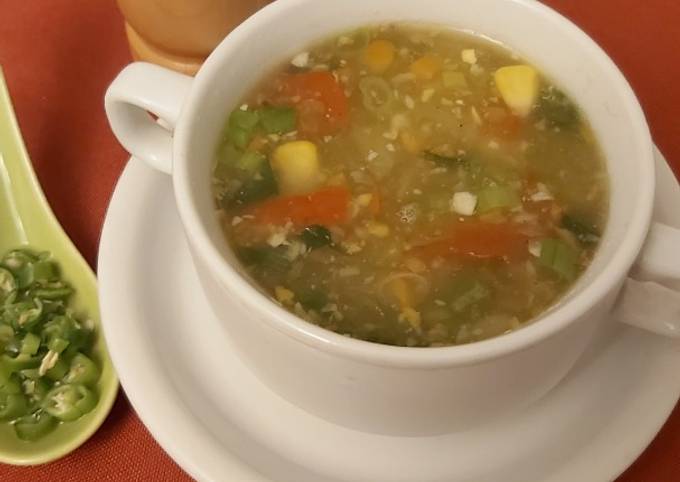 Recipe of Any-night-of-the-week Chinese Veg Sweet Corn Soup