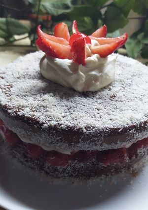 Una foto de Lamingtons Cake o Torta Lamingtons