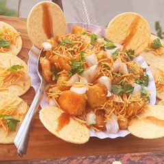 A picture of Aloo chaat.