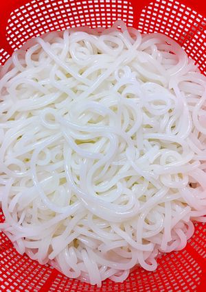 Hình của món Bún tươi nhà làm.