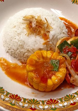 Foto resep Cumi dan Udang Saus Padang