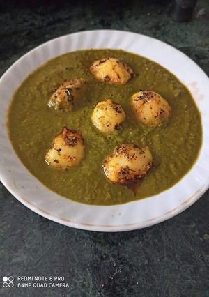 A picture of Baby Aloo Palak.