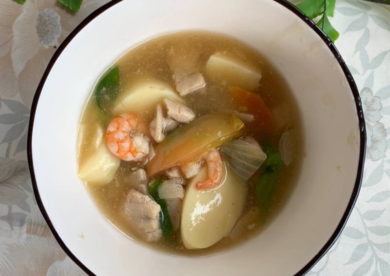 Sapo Tahu Kuah Nyemek Sederhana