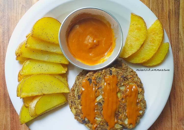 Hamburg Steak Banana Peel and Tempeh #398²⁰