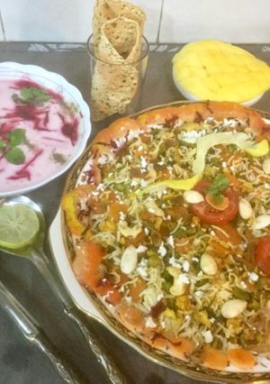 A picture of Hyderabadi Dum Biryani.