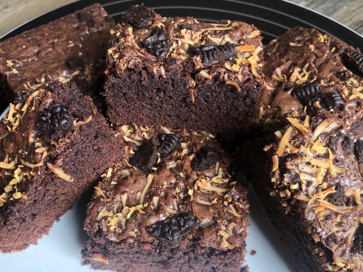 Cara Mudah Membuat Resep Fudgy Brownies with Shiny Crust (2 Telur) yang Lezat Sekali Anti Ribet, Mantap