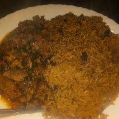 A picture of Pilau beef stew.