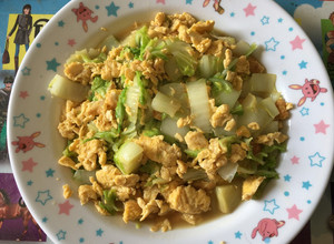 รูปของ ผักกาดขาวผัดไข่สูตรประหยัด